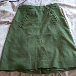 Green Knee length Skirt